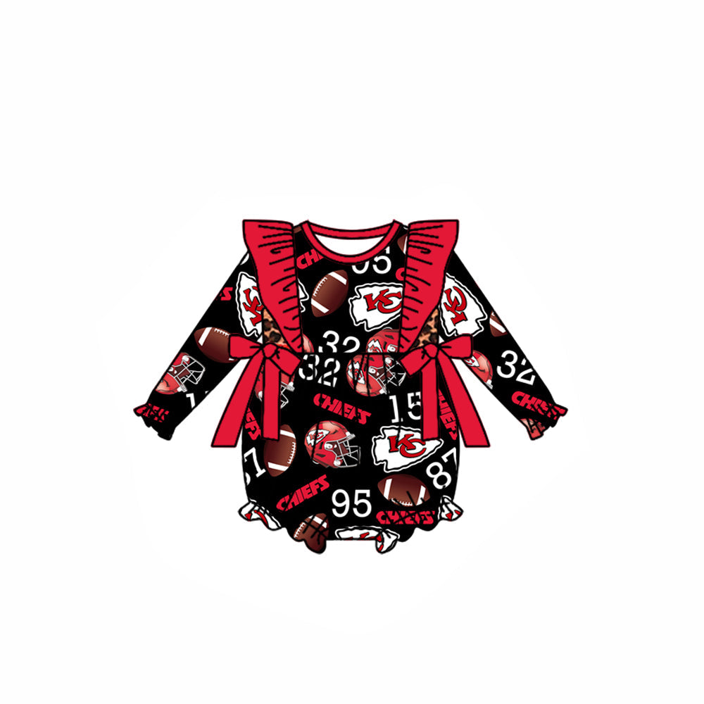 Baby Girl Long Sleeves KC Bow Bubble Romper