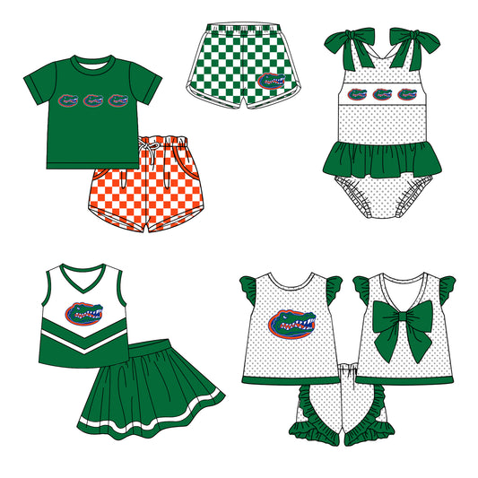 ( Moq 5 Each Style ) Baby Boys Girls Toddler Plaid Sibling Shorts Sets Team Green Clothing
