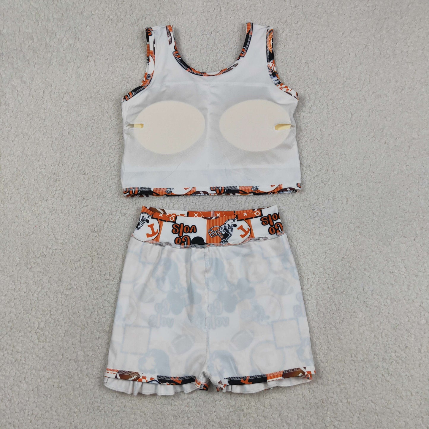Baby Girls Kids Dogs Football Tops Shorts Skirt Team Yoga Clothes Set RTS
