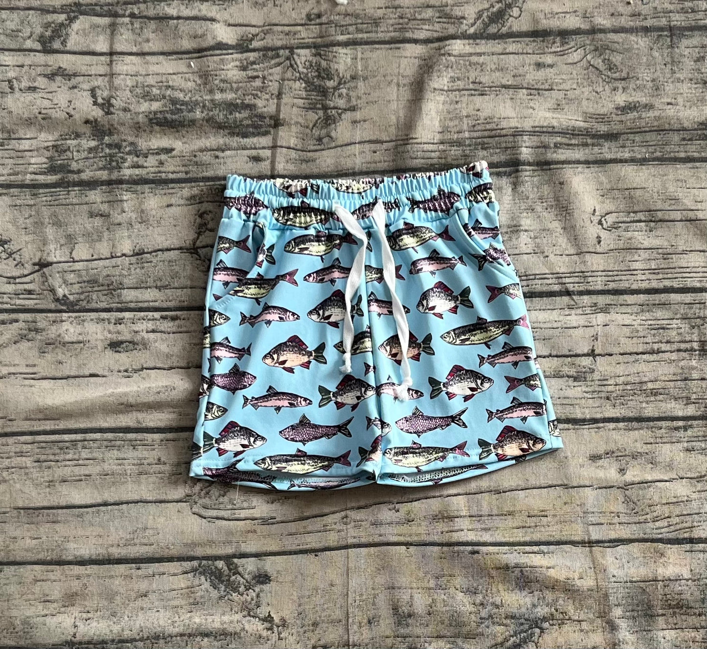 Baby Boy Toddler Fish Swim Trunks Shorts Swimwear RTS