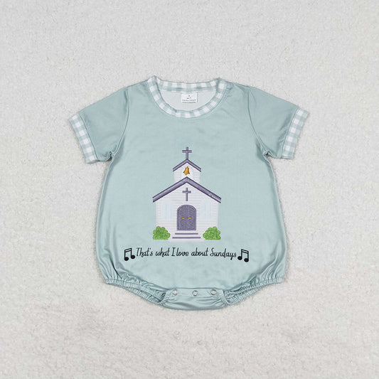Baby Boy Church Short Sleeves Summer Romper