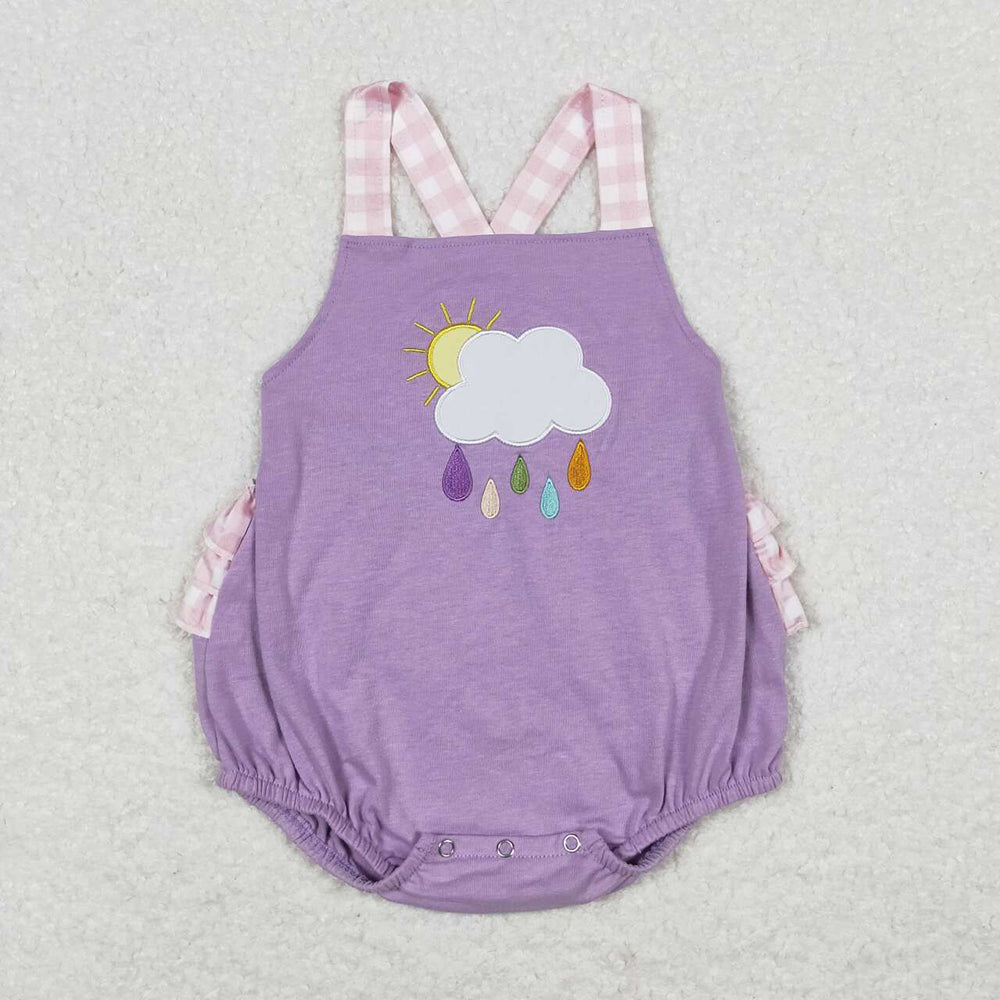 Baby Girl Embroidery Rainy Ruffle Romper Sibling Summer Outfit Clothes Set