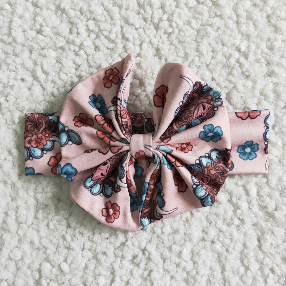 Promotion Baby Girl Howdy Honey Western Cow Floral Bummies Outfit