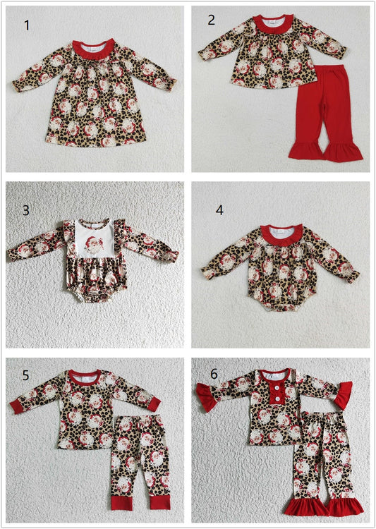 Sibling Boys Girls Kids Christmas Cookies Long Sleeves Romper Dress Outfit Clothes RTS