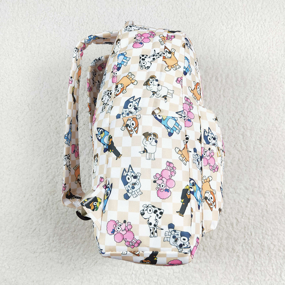 Baby Girl Dogs Checkered Backpack Back Bags