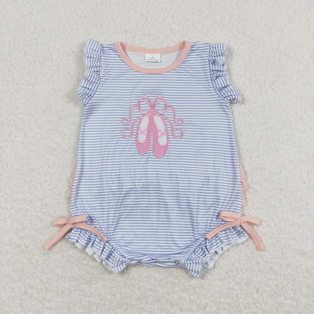 Baby Girls Sibling Embroidery Shoes Rompers Dresses Clothes Sets