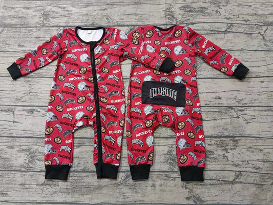 Baby Boy Infant Long Sleeves Team Zipper Sleepers Romper Moq 5