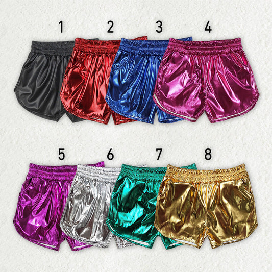Baby Girl Pockets Leather Elastic Bottom Shorts Sibling Clothes RTS