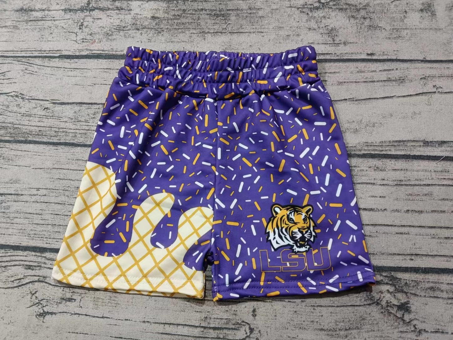 Adult Men Team Tiger Purple Shorts Moq 5