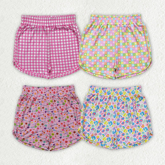 Baby Girl Plaid Flower Summer Sports Shorts Bottoms Sibling Clothes RTS