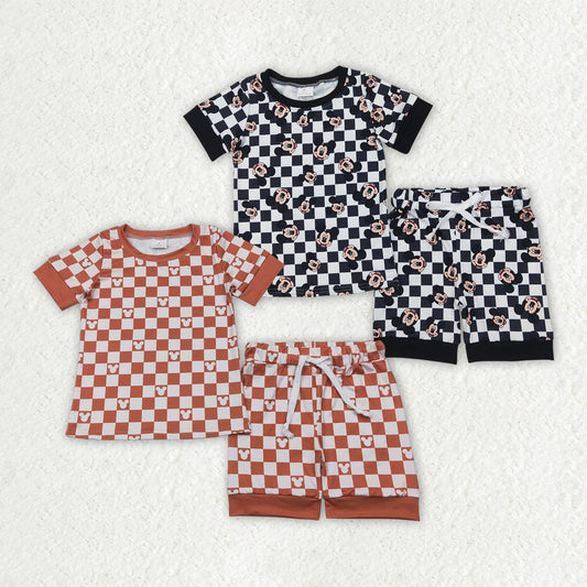 Baby Girl Cartoon Mouse Top Tee Shorts Pajamas Sibling Clothes Set RTS