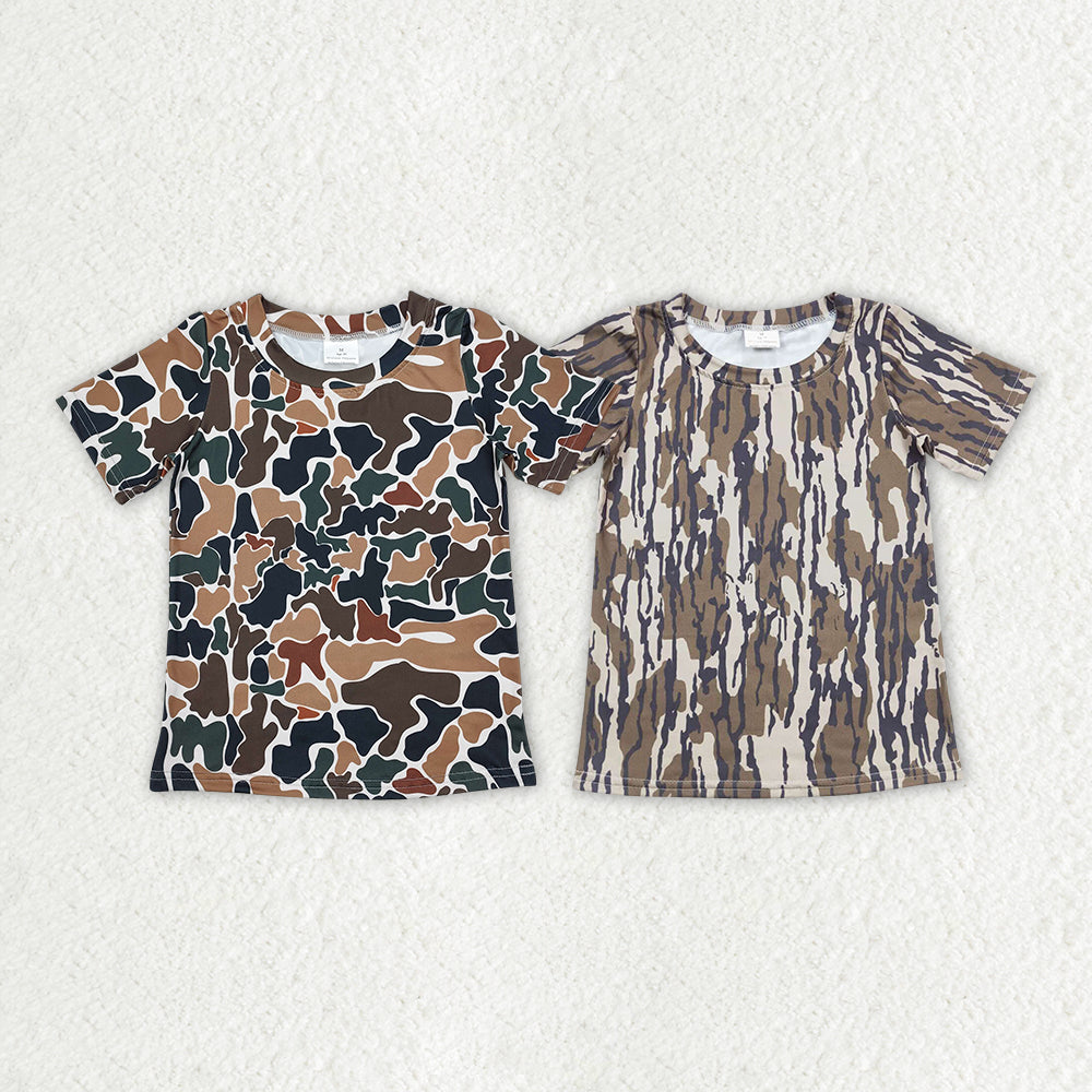 Baby Boy Short Sleeves Camouflage Sibling Shirt Tops