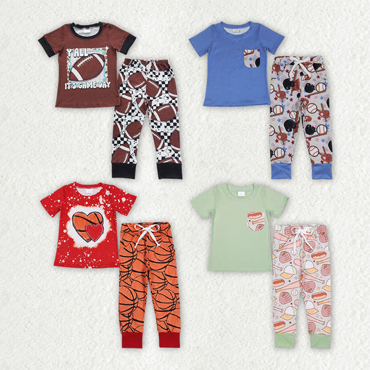 Baby Boy Short Sleeves Shirt Pants Sports Sibling Outfit RTS