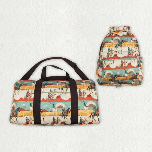 Baby Kids Adult Western Rodeo Cowboys Sibling Gym Bags Backpacks RTS