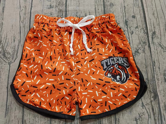 ( Moq 5 ) Girls Kids Tigers Team Orange Shorts Bottom