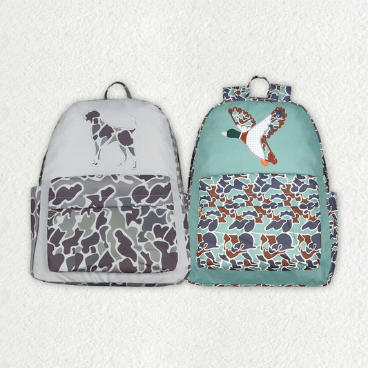 Baby Toddler Kids Camo Ducks Dogs Hunting Backpack Sibling Bags RTS
