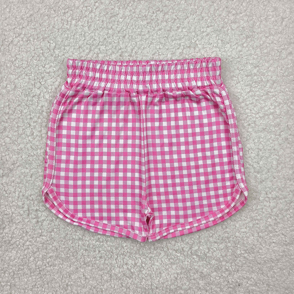 Baby Girl Plaid Flower Summer Sports Shorts Bottoms Sibling Clothes RTS