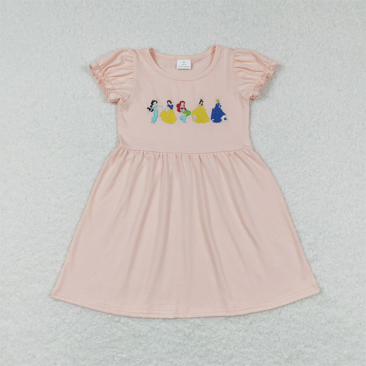 GSD0510 Baby Girl Embroidery Princess Short Sleeves Dress