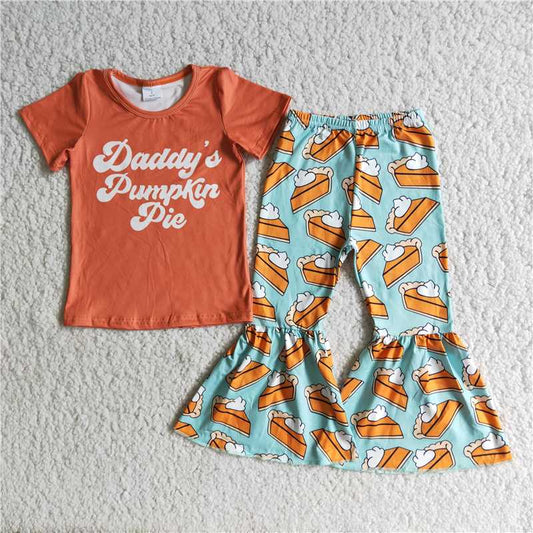 Baby Girl Daddy's Pumpkin Pie Bell Outfit