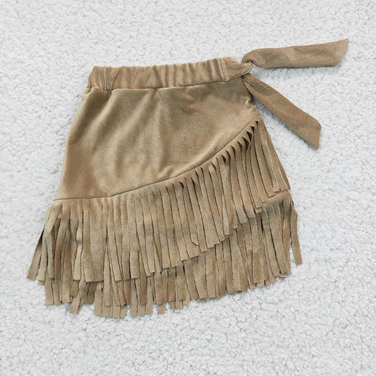 GLK0004 Baby Girl Western Tassel Fringe Skirt
