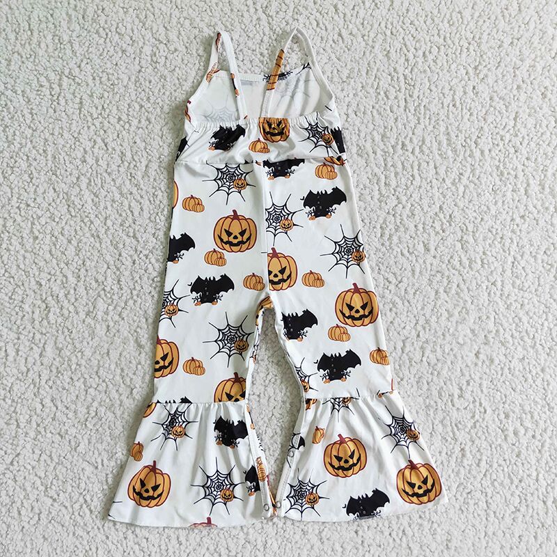 SR0067 Baby Girl Halloween Pumpkin One-piece Jumpsuit