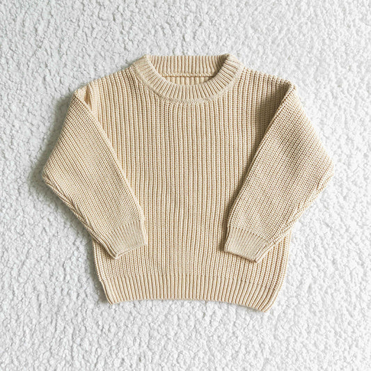 GT0033 Kids Beige Cotton Fall Winter Sweater