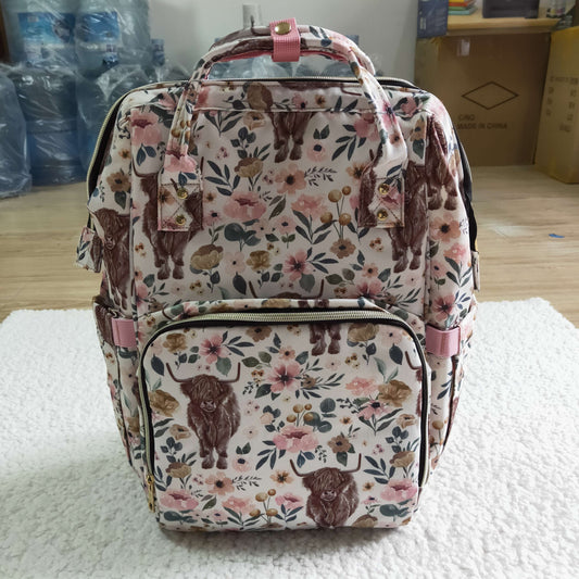 BA0001 Baby Western Cow Flower Backpack