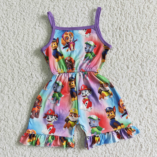 SR0023 Summer Baby Girl Cartoon One-piece Tunic Jumpsuit