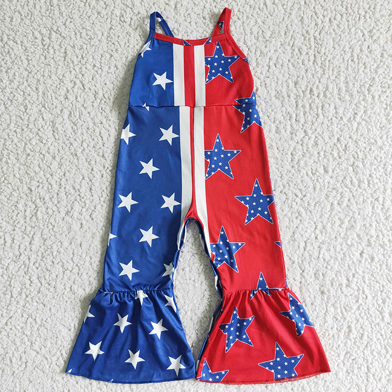 SR0058 July 4th Baby Girl One-piece Jumpsuit