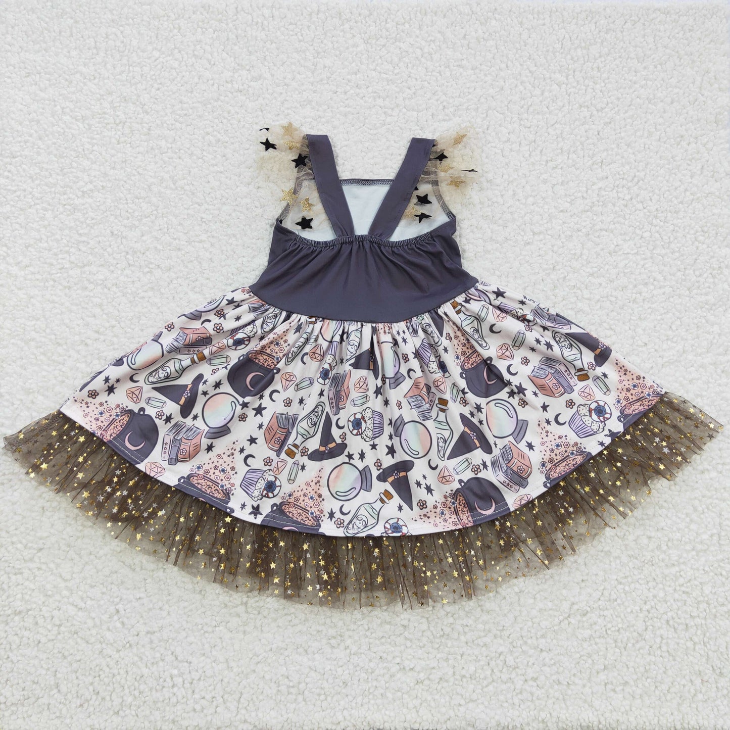 GSD0255 Halloween Baby Girl Magic Short Sleeves Birthday Tulle Dress