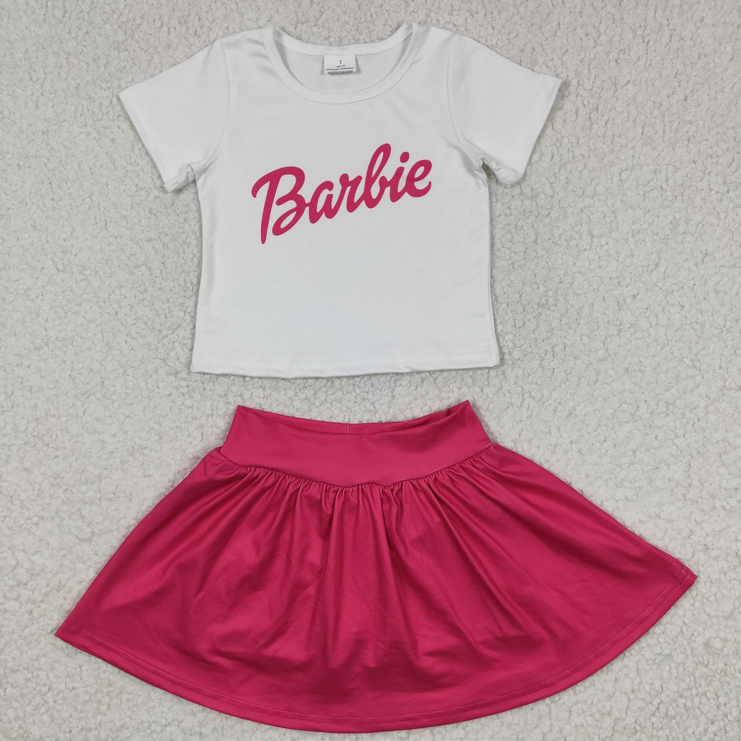 GSD0280 Baby Girl Summer Pink Doll Shorts Skirt Outfit