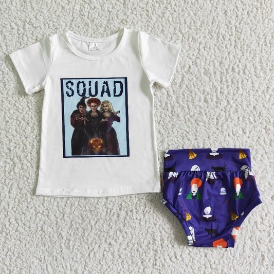 D8-3 Baby Girl Bummies Halloween Outfit