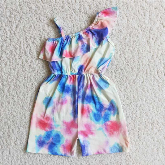Tie Dye One-piece Pocket Jumpsuit