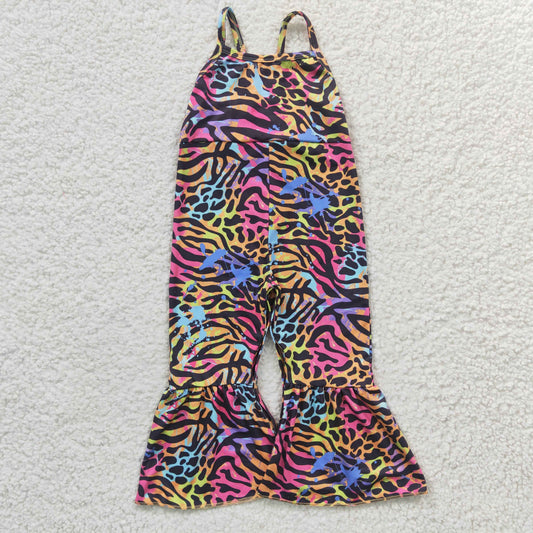 SR0232 Baby Girl Colorful Leopard Jumpsuit