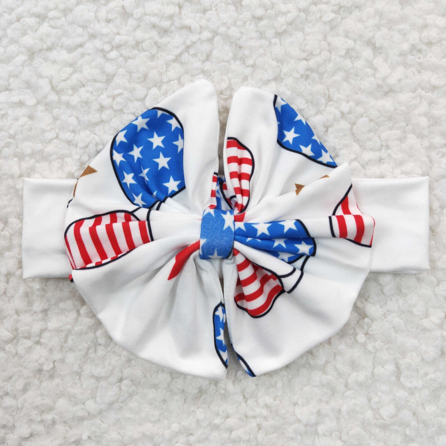 GBO0127 Baby Girl July 4th Short Sleeves Tassel Shirt Star Bummie Summer Outfit