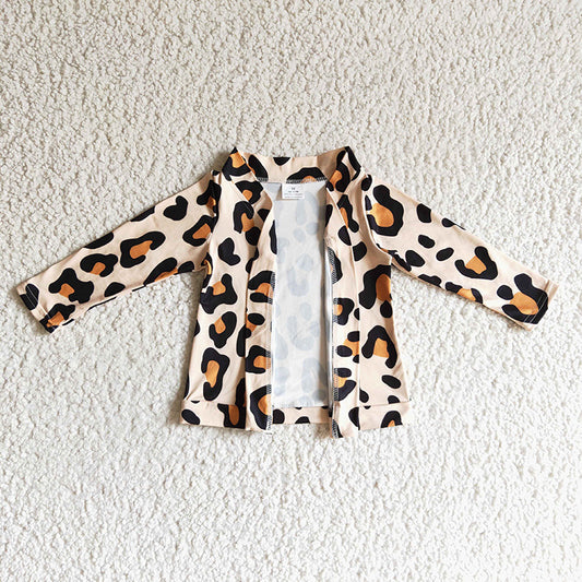 GT0038 Baby Girl Leopard Cardigan Coat