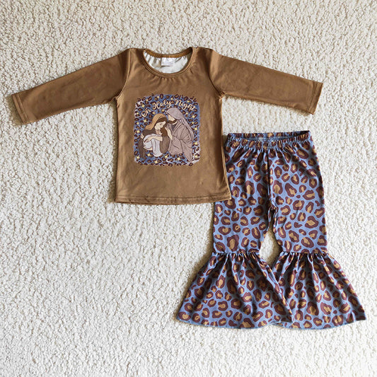 Baby Girl Kids Jesus Leopard Bell Pants Outfit