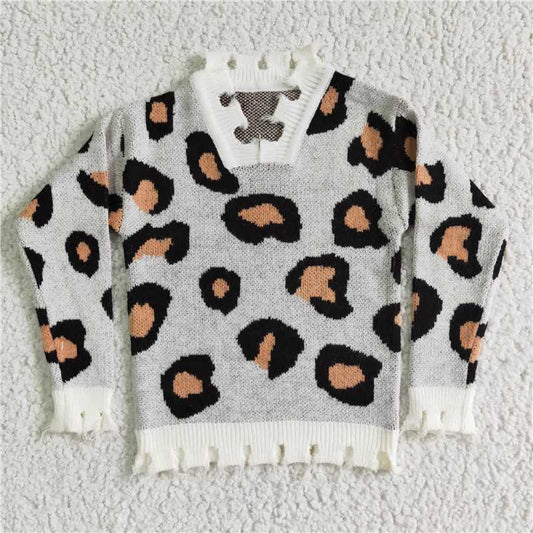 6 B5-3 Leopard Winter Fall Sweater