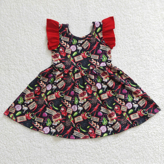 GSD0245 Baby Girl Crawfish Short Sleeves Twirl Dress