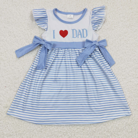 GSD0256 Baby Girl I Love Dad Short Sleeves Dress