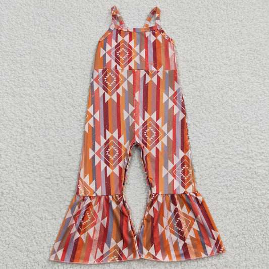 SR0252 Baby Girl Western Aztec Jumpsuit