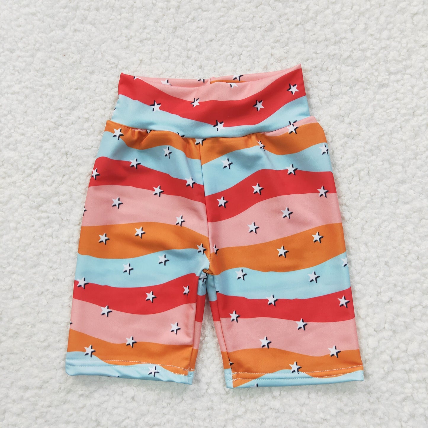 SS0033 Baby Kids Star Stripe Biking Summer Shorts