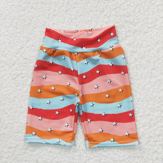 SS0033 Baby Kids Star Stripe Biking Summer Shorts