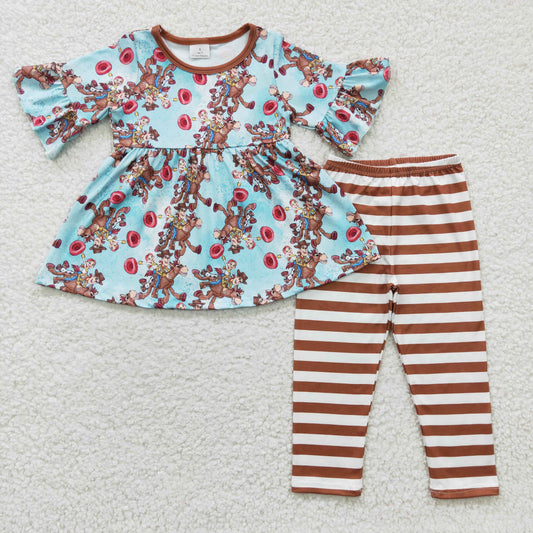GSPO0389 Baby Girl Cartoon Stripe Pants Outfit