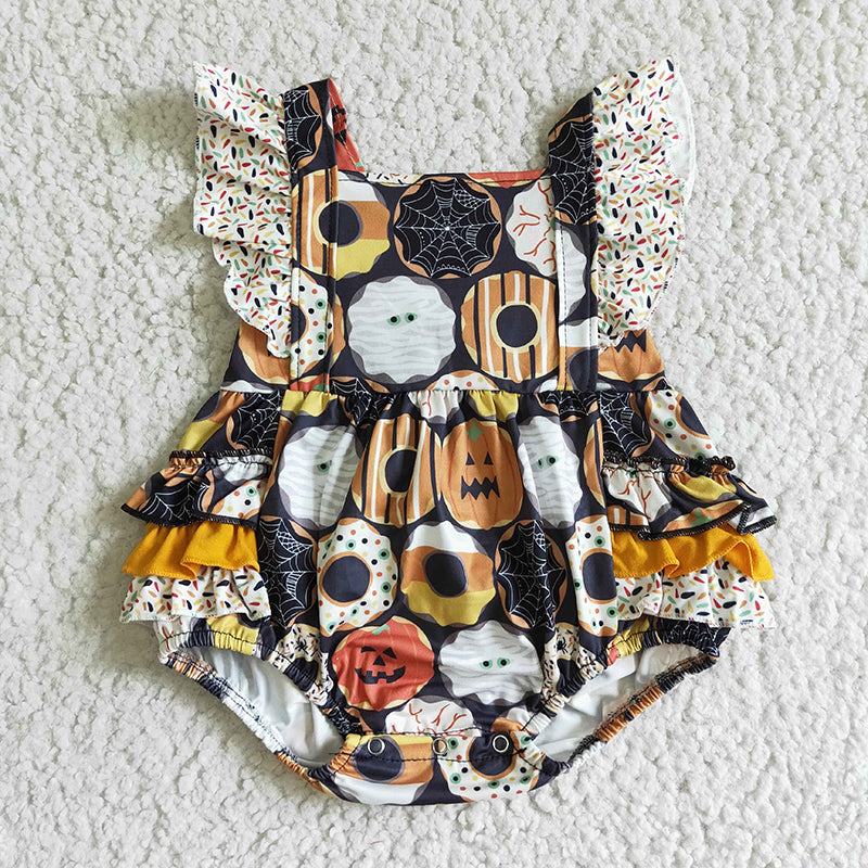 SR0079 Baby Girl Halloween Romper