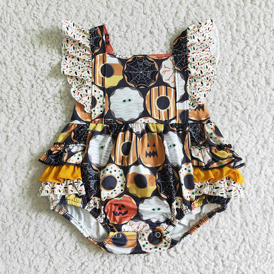 SR0079 Baby Girl Halloween Romper
