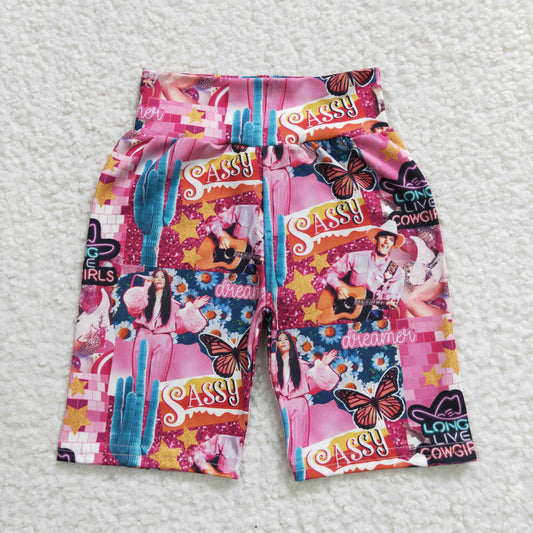 SS0034 Baby Girl Biking Western Music Summer Shorts