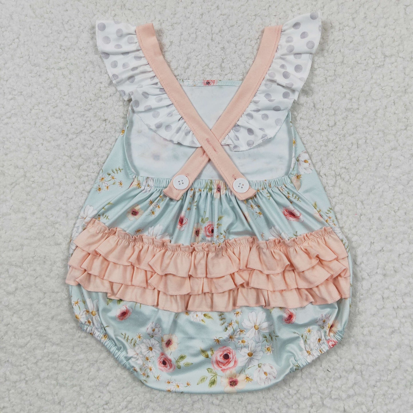 SR0336 Baby Girl Summer Floral Romper
