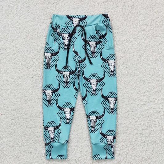 P0087 Baby Boy Western Cow Pocket Pants