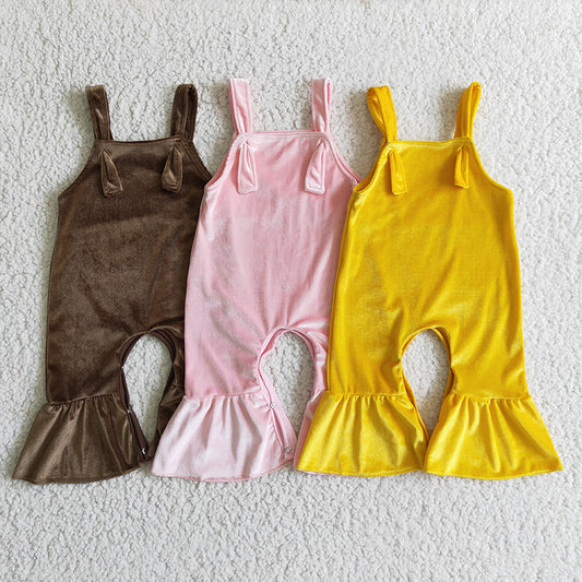 Baby Girl Velvet Jumpsuit